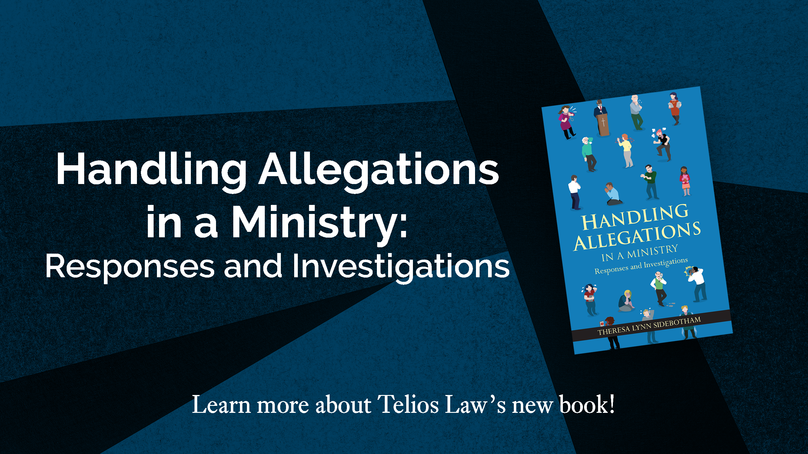 Cover of the "Handling Allegations" book on a blue background