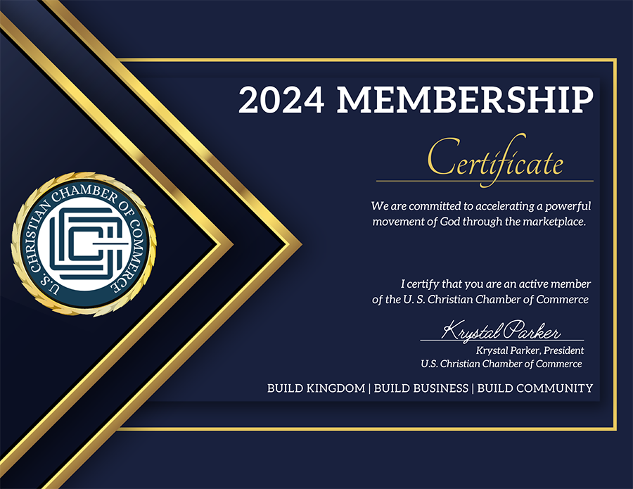 Christian Chamber of Commerce Certificate (2024)